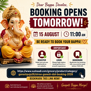 Shree Ganesh Idol Booking Opens 15 August at 11:00 AM