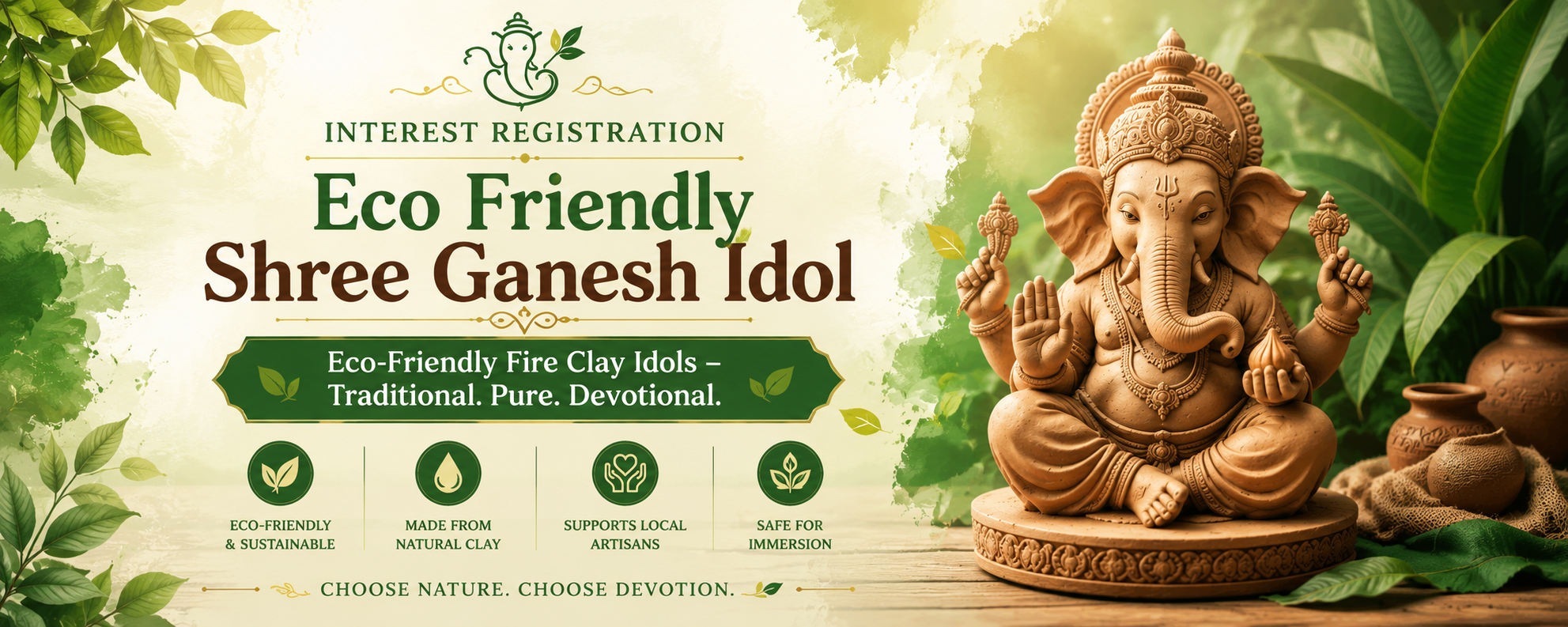 Eco Friendly Shree Ganesh Idol